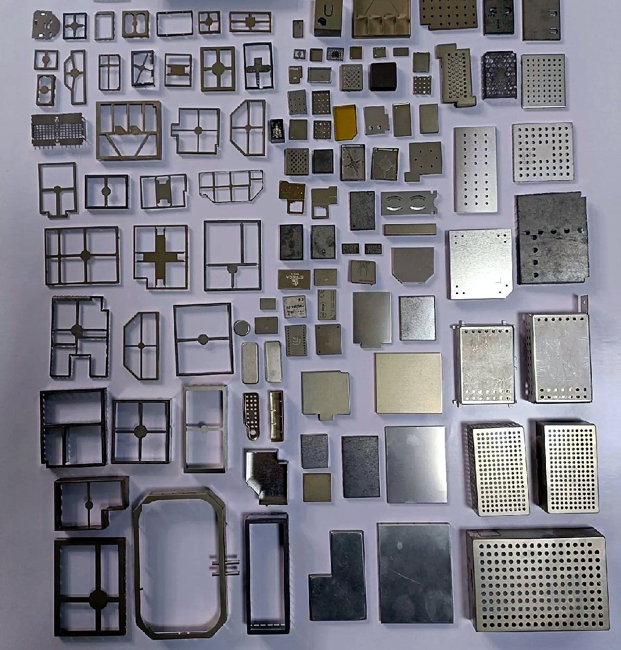 Stamped EMI shielding cans for electronics